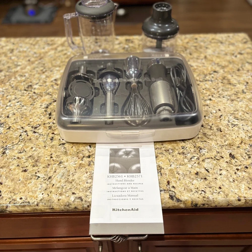 KitchenAid KHB2561 5-Speed Hand Blender System – Complete • NWOT • Original Case